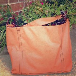 Kate Landry Cognac hobo bag