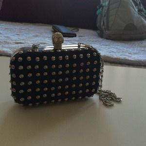 Skull and Studs Clutch Purse