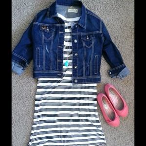 Old Navy B&W Striped Dress S