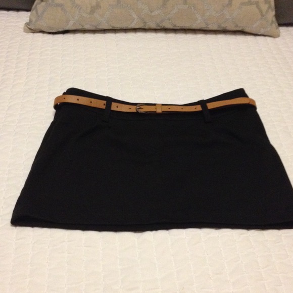 Black mini skirt