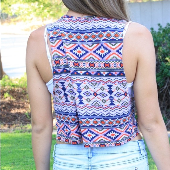 Aztec Crop Top - Picture 2 of 2