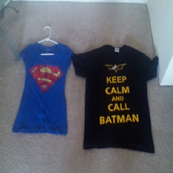 *bundle* Superman and batman shirts