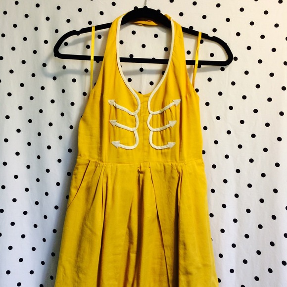 anthropologie mustard yellow dress Anthropologie yellow dress Maeve S (4-6)