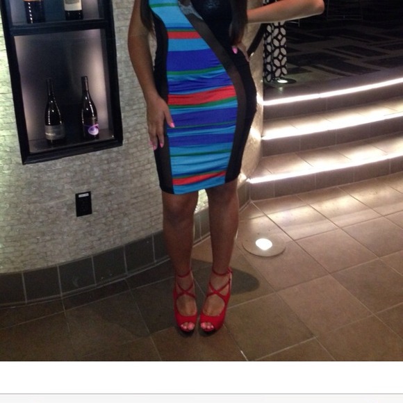 Striped midi dress - Picture 2 of 2