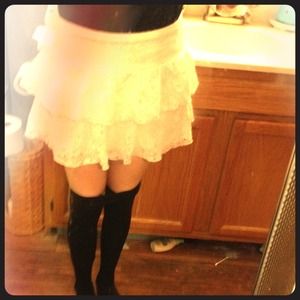 Wet seal beige skirt.