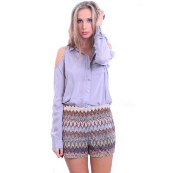 High-Waisted Knit Ark & Co Shorts - Picture 1 of 3