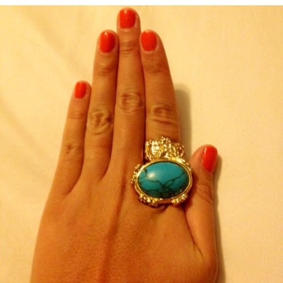 YSL Arty (INSP) ring size 7 turquoise