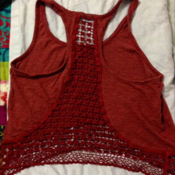 Urban outfitters maroon cropped tank