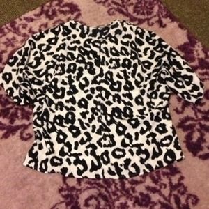 Zebra shirt cute with a belt!