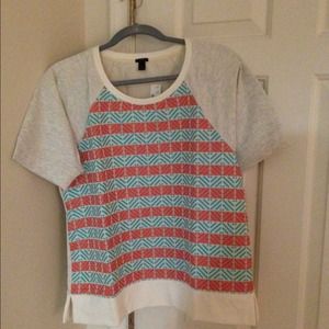 J Crew paneled sweatshirt NWT and AMAZING tee