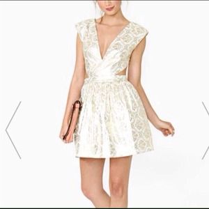 Gold Cut Out Dress
