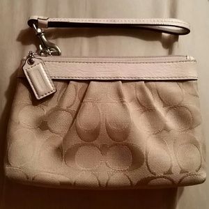Coach wristlet brown