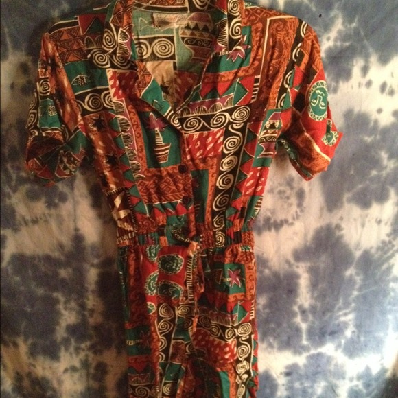 🚫SOLD🚫90s Tribal Romper 🌵