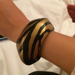 Zebra print cuff bracelet