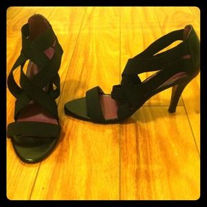 Tahari Black Strappy "Bandage" Sandals