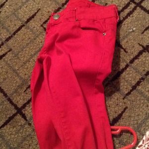 Red jeans