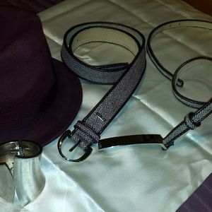 SOLD.......leather & knit belts