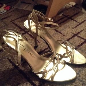 White golden toned high heels