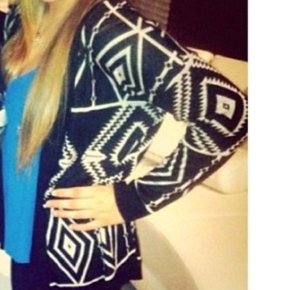 Tribal Black and White Cardigan
