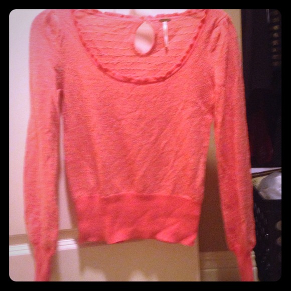 Peach Free People Sweater
