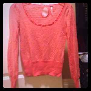Peach Free People Sweater