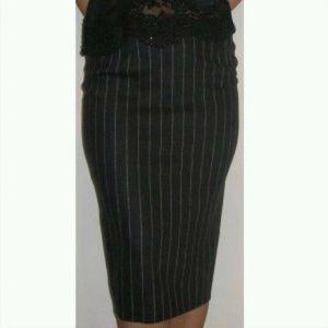 Valentino NEW $830 pencil pinstripe flannel skirt