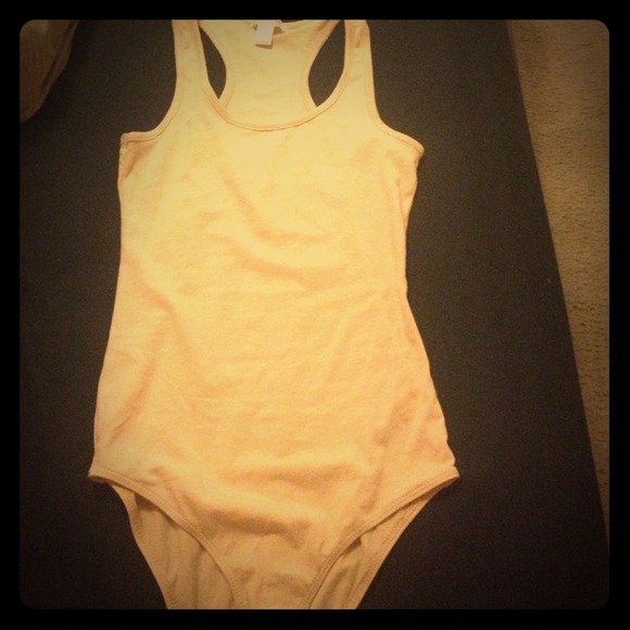 Kardashian style nude racerback bodysuit