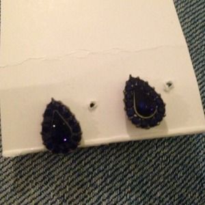 Sapphire Colored Drop Earrings
