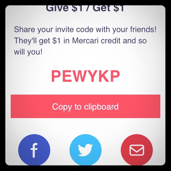 Join mercari and get $1 - Picture 1 of 1