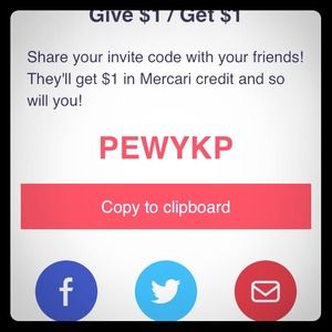 Join mercari and get $1