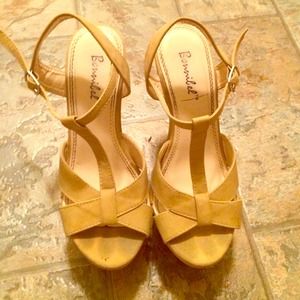 Beige 6 inch wedges