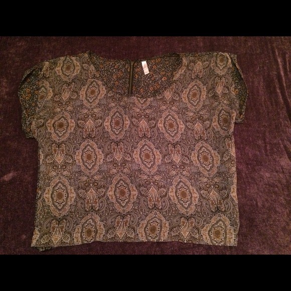 Sheer floral top