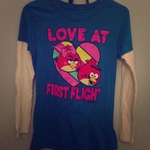 Love at first flight angry birds t-shirt