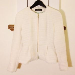 Zara woven peplum blazer