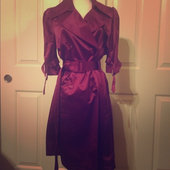 Purple trench coat