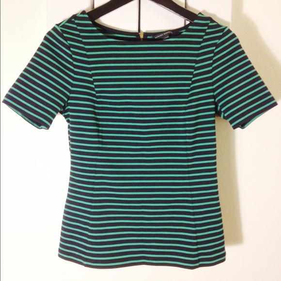 Banana Republic stripe zip-back shell
