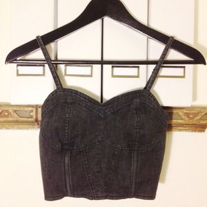 Denim bustier