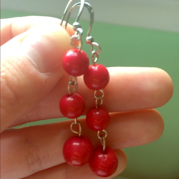 Red earrings