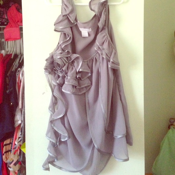 Bundle includes grey blouse and flower print top