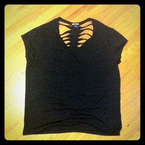 black cut out top