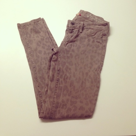 SOLD Design Lab Denim - Leopard Print Skinny Jeans