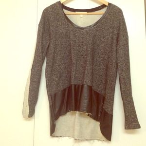 🔺SOLD🔺Leather Trimmed Sweater