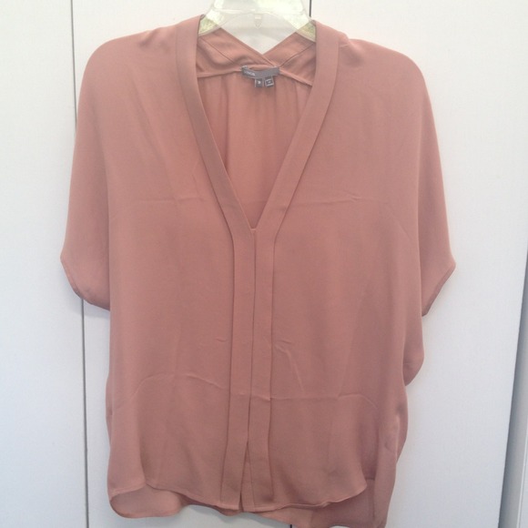 Vince pleated front silk top