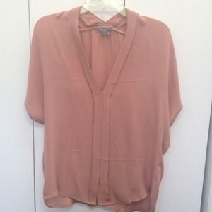 Vince pleated front silk top