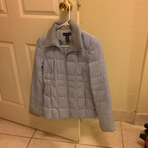 Blue thick puff coat