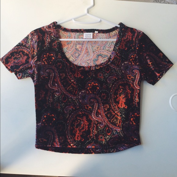 Tops - Velvet Presley patterned crop top