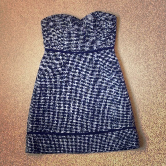 RESERVED- Tweed strapless dress!