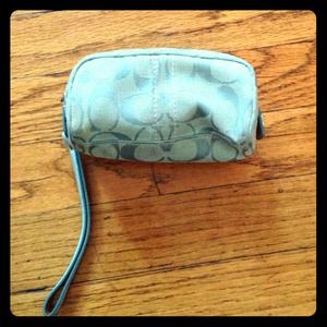 Coach wristlet. Light blue.