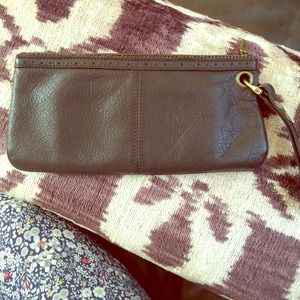 HOBO International wrist clutch eggplant color