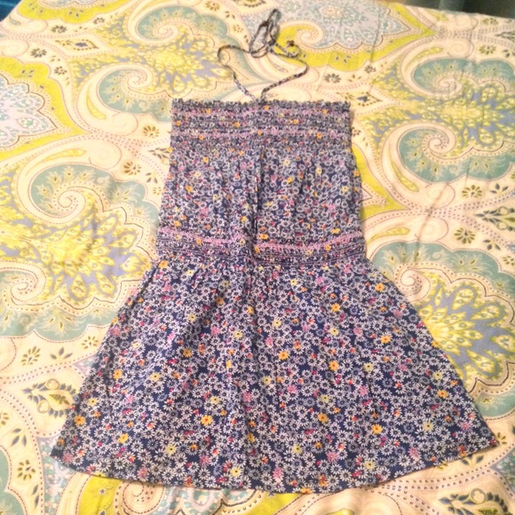 Medium Old Navy Blue Floral Dress